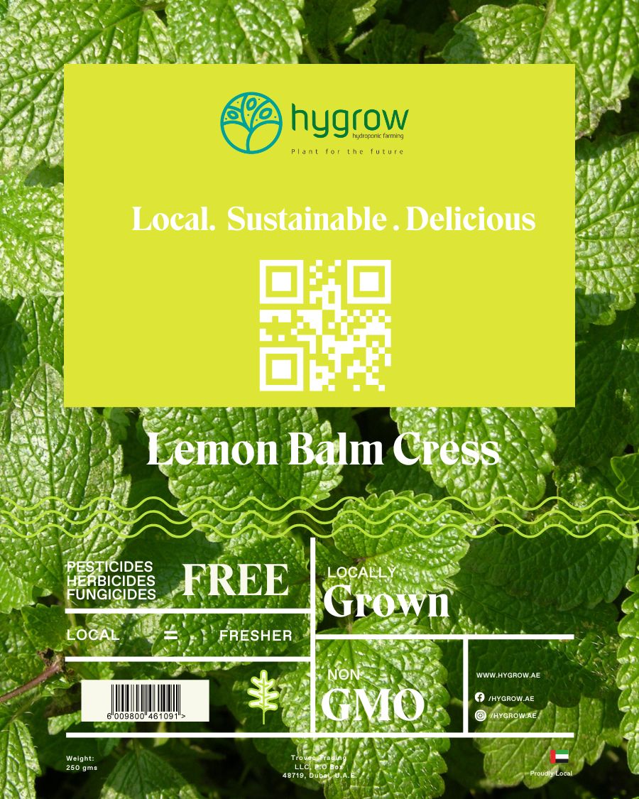 Locally grown Lemon Balm by Hygrow